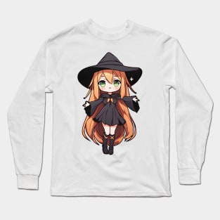 Anime girl witch Halloween Long Sleeve T-Shirt